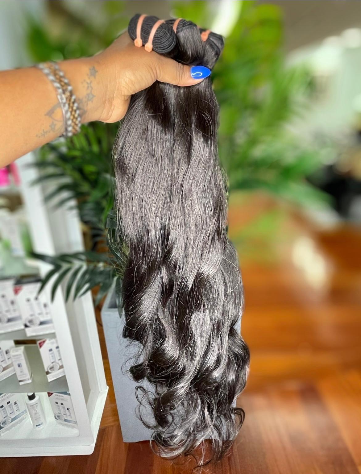 Cabelo Natural Malaio Ondulado - 60cm