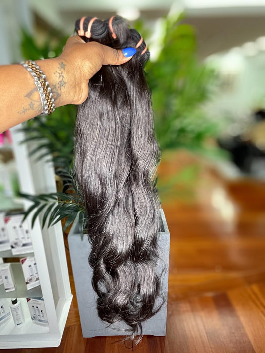 Cabelo Natural Malaio Ondulado - 60cm