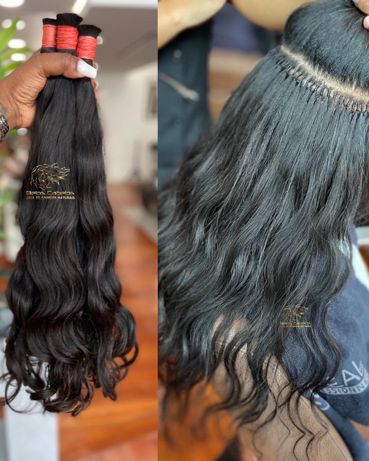 Cabelo Malaio Ondulado 70 cm – Sem Costura (100g)